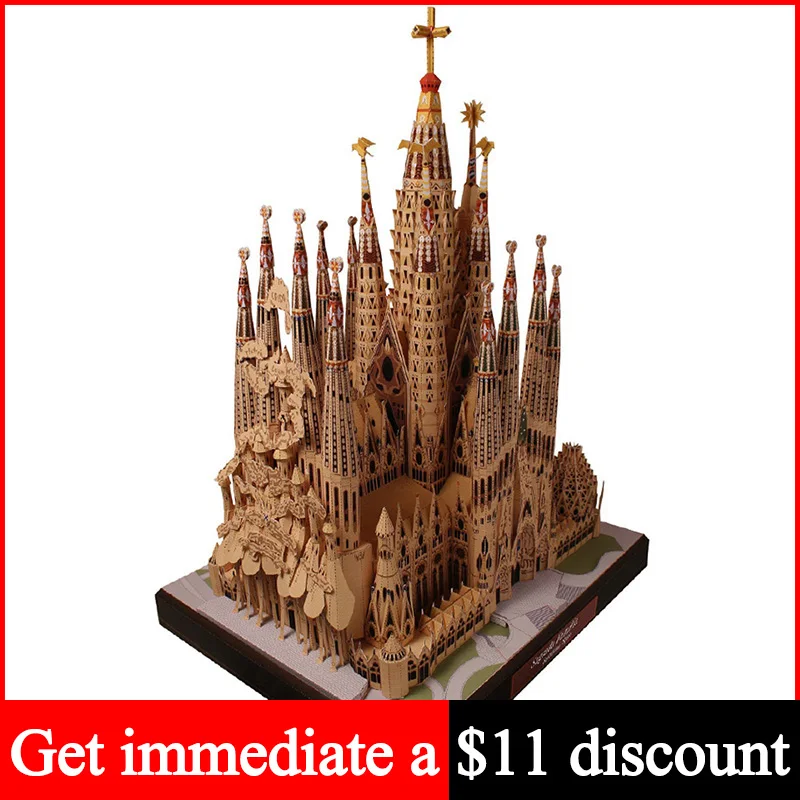 Spain Sagrada Familia Realistic Folding Cut 3D Paper Model House Architectural Papercraft DIY Adult Handmade Craft Toys QD-165
Spain Sagrada Familia Realistic Folding Cut 3D Paper Model House Architectural Papercraft DIY Adult Handmade Craft Toys QD-165