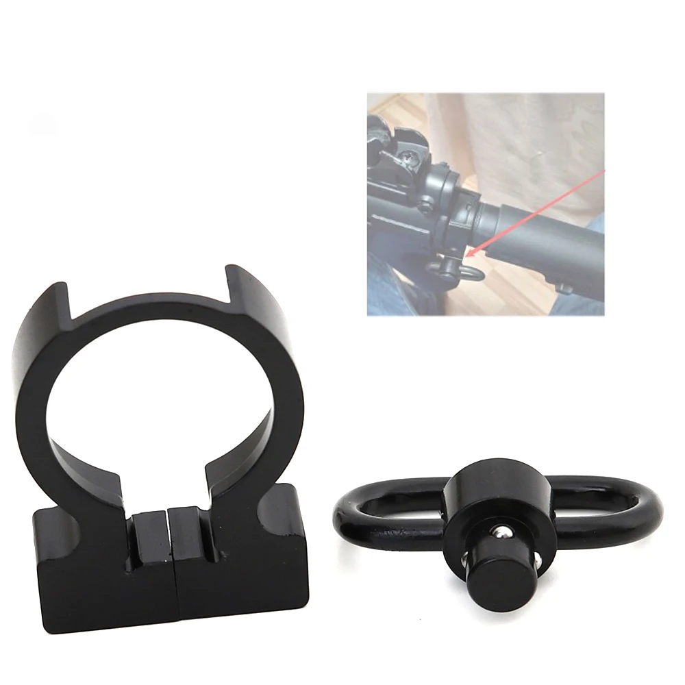 

Outdoor Tactical QD Quick Detach Black End Plate Sling Swivel Adapter Mount for Hunting .223/5.56 Carbines AR15 M4 Rifle