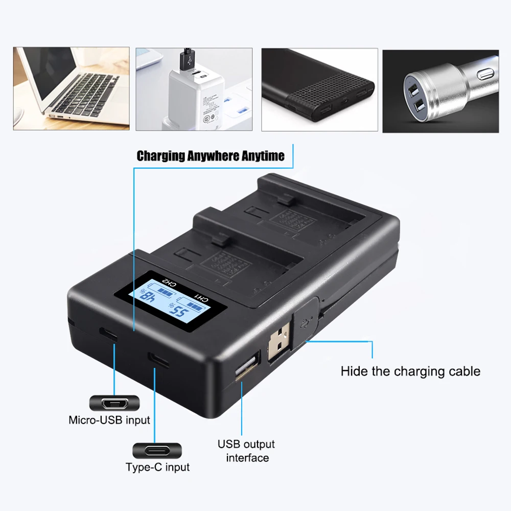 PALO LCD USB Charger NP-FV100 NP FV100 NPFV100 for SONY FDR-AX100E AX100E HDR XR550E XR350E CX550E CX350E
PALO LCD USB Charger NP-FV100 NP FV100 NPFV100 for SONY FDR-AX100E AX100E HDR XR550E XR350E CX550E CX350E