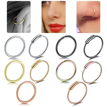 1PC 6/8/10mm Seamless Hinged Segment Clicker Rings Piercing Nose Hoop Lip Ear Piercing Cartilage Tragus Nose Rings Sexy Jewelry
1PC 6/8/10mm Seamless Hinged Segment Clicker Rings Piercing Nose Hoop Lip Ear Piercing Cartilage Tragus Nose Rings Sexy Jewelry