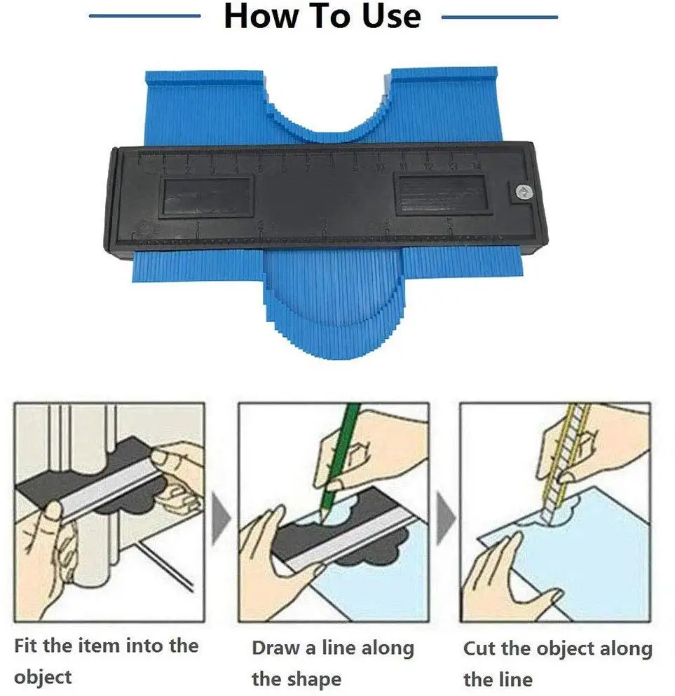 Contour Gauge Duplicator - Irregular Profile Measuring Tool Measuring Gauge Deep Decorating Template Tiling Skirting Laminate
Contour Gauge Duplicator - Irregular Profile Measuring Tool Measuring Gauge Deep Decorating Template Tiling Skirting Laminate