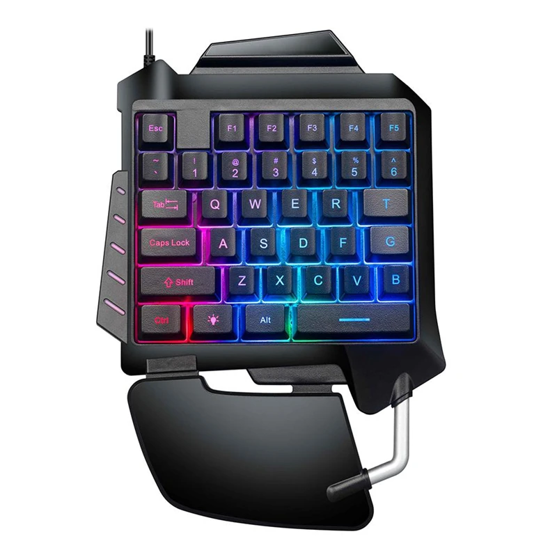 One-hand Gaming Keyboard Chicken LOL Mini Gaming Keyboard Small Keyboard Dropship LED Backlight black keyboard
One-hand Gaming Keyboard Chicken LOL Mini Gaming Keyboard Small Keyboard Dropship LED Backlight black keyboard