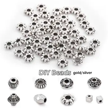 50pcs/Lot Alloy Spacer Beads Tibetan Silver Color Beads For DIY Bracelet Necklace DIY Jewelry Making Findings Accessories
50pcs/Lot Alloy Spacer Beads Tibetan Silver Color Beads For DIY Bracelet Necklace DIY Jewelry Making Findings Accessories