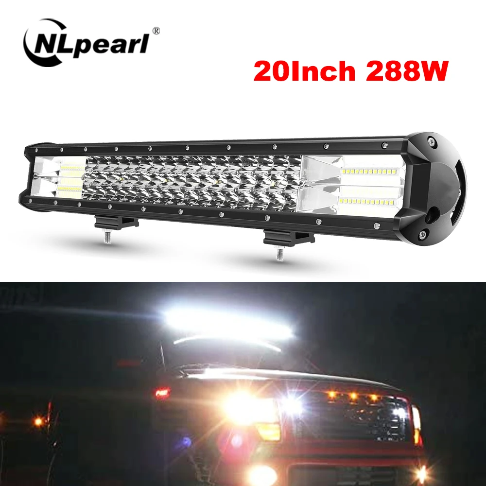 NLpearl Off Road LED Bar 20inch 288W LED Light Bar 12V 24V Spot Flood Beam LED Work Light for Tractor Car Jeep Truck 4x4 SUV ATV
NLpearl Off Road LED Bar 20inch 288W LED Light Bar 12V 24V Spot Flood Beam LED Work Light for Tractor Car Jeep Truck 4x4 SUV ATV