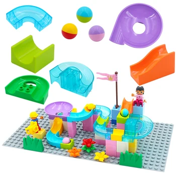 New Large Particle Diy Building Block Marble Race Run Maze Ball Track Accessories Compatible with Blocks Duploe Toy for Children
New Large Particle Diy Building Block Marble Race Run Maze Ball Track Accessories Compatible with Blocks Duploe Toy for Children
