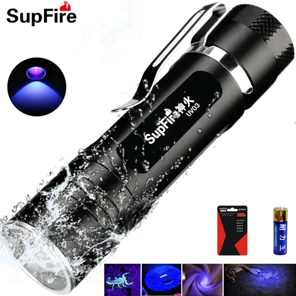 Supfire NEW LED Rechargeable USB Flashlight For Pet Stains Invisible Flashlight Hunting Mark Checker Bicycle Light Searchlight
Supfire NEW LED Rechargeable USB Flashlight For Pet Stains Invisible Flashlight Hunting Mark Checker Bicycle Light Searchlight