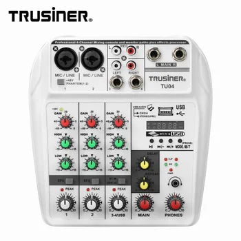 Trusiner TU04 4 Channel Usb Mixing Console Audio Sound Mixer With Effects Manufacturer Vintage Mixing Console udio Mixer
Trusiner TU04 4 Channel Usb Mixing Console Audio Sound Mixer With Effects Manufacturer Vintage Mixing Console udio Mixer