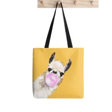 Shopper Bubble Gum Mustard Yellow Printed Tote Bag women Harajuku shopper Funny handbag girl Shoulder shopping Lady Canvas Bag
Shopper Bubble Gum Mustard Yellow Printed Tote Bag women Harajuku shopper Funny handbag girl Shoulder shopping Lady Canvas Bag