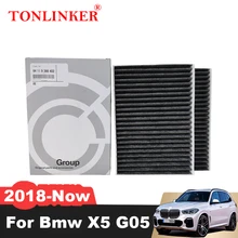

TONLINKER Cabin Filter 64119366402 For Bmw X5 G05 xDrive 25d 30d 40d M50d 40i M50i X5M 2018 2019 2020 2021 2022- Car Accessories