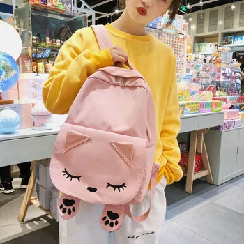2020 New Girl Cute Cat Backpack Nylon Creative Cartoon Harajuku Large Capacity Travel Backpack Shoulder Bag for Teenage Girls
2020 New Girl Cute Cat Backpack Nylon Creative Cartoon Harajuku Large Capacity Travel Backpack Shoulder Bag for Teenage Girls