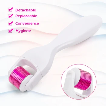 Replaceable Roller Heads Derma Roller Cosmetic Needling Instrument for face,600 Titanium Micro Needle Microdermabrasion Roller
Replaceable Roller Heads Derma Roller Cosmetic Needling Instrument for face,600 Titanium Micro Needle Microdermabrasion Roller