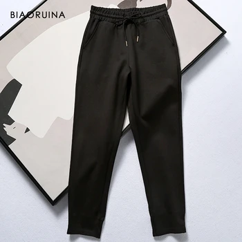 BIAORUINA Women's Black Elastic High Waist Casual Pencil Pant Ankle Length Active Wear Female Spring Summer Casual Basic Trouser
BIAORUINA Women's Black Elastic High Waist Casual Pencil Pant Ankle Length Active Wear Female Spring Summer Casual Basic Trouser