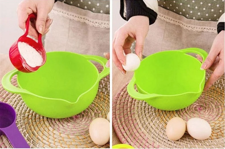 Generic 10pc Plastic Mixing Bowls Set Rainbow Color Stackable Jumia