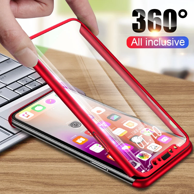 Защитный чехол с полным покрытием 360 градусов для iPhone 11 Pro Max чехлы 5 5S SE 6 6S 7 8 Plus X XR XS