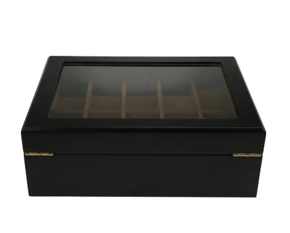 10 grids wooden watch box jewelry display storage holder