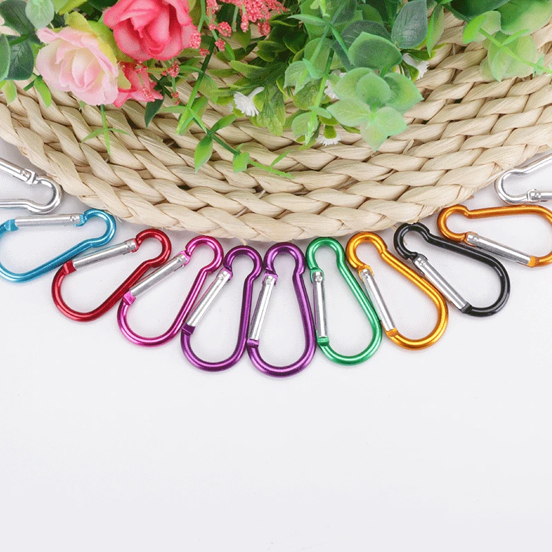 Description Picture 4 of item20PCS Aluminum Alloy Carabiner Key Chain Clip Keyring Snap Hook Water Bottle Buckle Outdoor Camping Travel Climbing Accessories