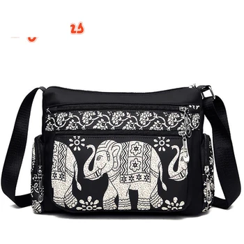 ZZSLHL High Quatily Nylon Canvas Shoulder Bag For Women Clutch Handbag Small Traditional Elephant print Messenger Bag Ladies
ZZSLHL High Quatily Nylon Canvas Shoulder Bag For Women Clutch Handbag Small Traditional Elephant print Messenger Bag Ladies