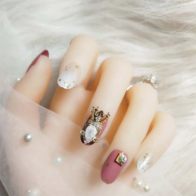New Rhinestone Décor Finish Flash Nail Art Tips with Glue Girls Matte Bean Paste Color Fake Nail Long Size French Artificial
New Rhinestone Décor Finish Flash Nail Art Tips with Glue Girls Matte Bean Paste Color Fake Nail Long Size French Artificial