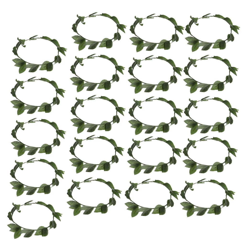 Set of 20 Pieces Novelty Greek Roman Goddess Toga Leaves Laurel Wreath Headband Beach Party Costume Photo Prop Set of 20 Pieces Novelty Greek Roman Goddess Toga Leaves Laurel Wreath Headband Beach Party Costume Photo Prop