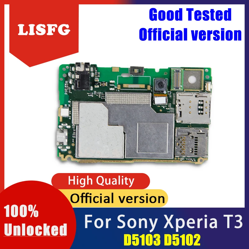 Full Tested 100% Unlocked Mainboard For Sony Xperia T3 D5102 D5103 Motherboard Logic Circuit Board Electronic Panel Fast Ship
Full Tested 100% Unlocked Mainboard For Sony Xperia T3 D5102 D5103 Motherboard Logic Circuit Board Electronic Panel Fast Ship