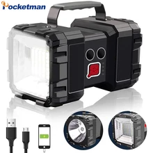 Ultra Bright Rechargeable Flashlight LED Spotlight 3+4 Lights Modes Waterproof Work Light with USB Output as a Power Bank
Ultra Bright Rechargeable Flashlight LED Spotlight 3+4 Lights Modes Waterproof Work Light with USB Output as a Power Bank