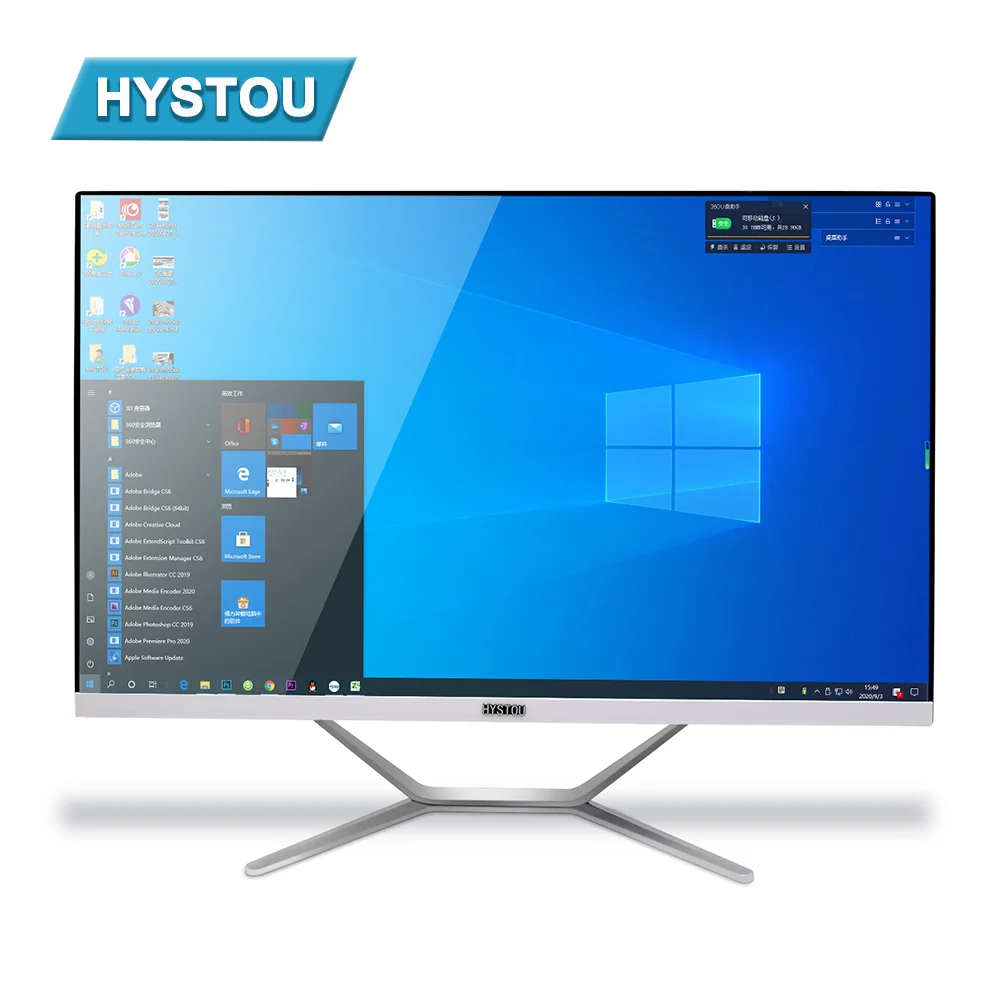 HYSTOU 27 дюймов все в одном пк Core i7 9700F i5 9400F NVIDIA GTX1650 4 Гб DDR3 i3 9100F Windows 10 Linux беспроводная