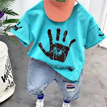 2PCS WLG Boys Fashion Clothes Kids Summer Orange Red Purple Cartoon T Shirt and Denim Blue Ripped Short Set Baby Boy Outfits 
2PCS WLG Boys Fashion Clothes Kids Summer Orange Red Purple Cartoon T Shirt and Denim Blue Ripped Short Set Baby Boy Outfits