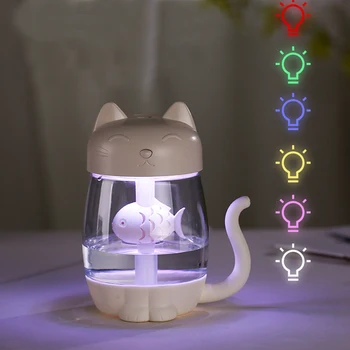 350ML Humidificador Cartoon Cat USB Air Humidifier Ultrasonic Silent Color LED 3 In 1 Aroma Diffuser For Home Office Car
350ML Humidificador Cartoon Cat USB Air Humidifier Ultrasonic Silent Color LED 3 In 1 Aroma Diffuser For Home Office Car