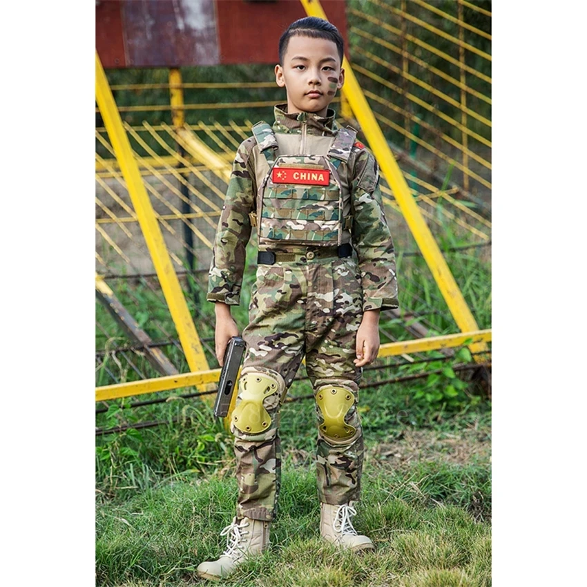 WW2 Teenager Boys Military Uniform Tactical Combat Jacket Pants Men Camouflage CP Jungle Print 2PCs Kids Special Force SWAT Army
WW2 Teenager Boys Military Uniform Tactical Combat Jacket Pants Men Camouflage CP Jungle Print 2PCs Kids Special Force SWAT Army