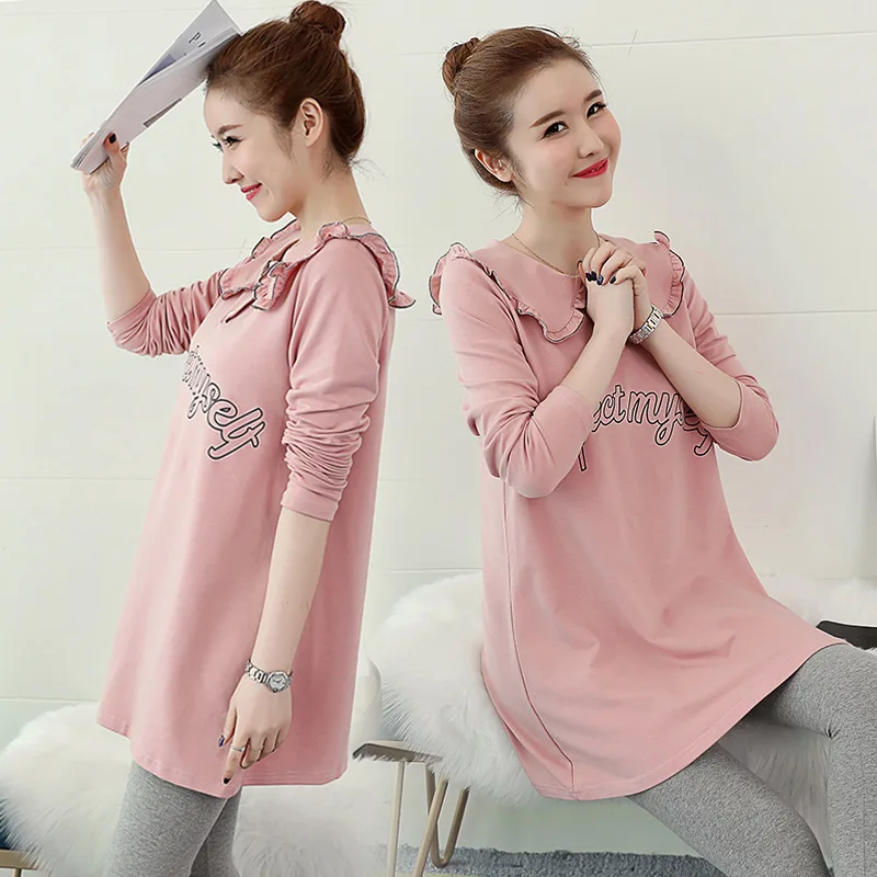 2019 Autumn Clothing New Style Korean-style Maternity Clothes Tops Loose And Plus-sized V-neck Cute Base Shirt Fashion Mom T-shi
2019 Autumn Clothing New Style Korean-style Maternity Clothes Tops Loose And Plus-sized V-neck Cute Base Shirt Fashion Mom T-shi
