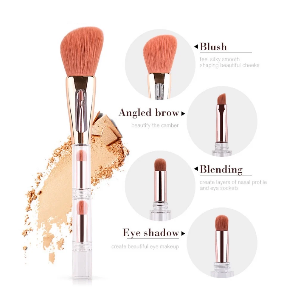 New four-in-one makeup brush, multi-function integrated brush, contour brush, loose powder brush, honey powder brush, non-latex
New four-in-one makeup brush, multi-function integrated brush, contour brush, loose powder brush, honey powder brush, non-latex