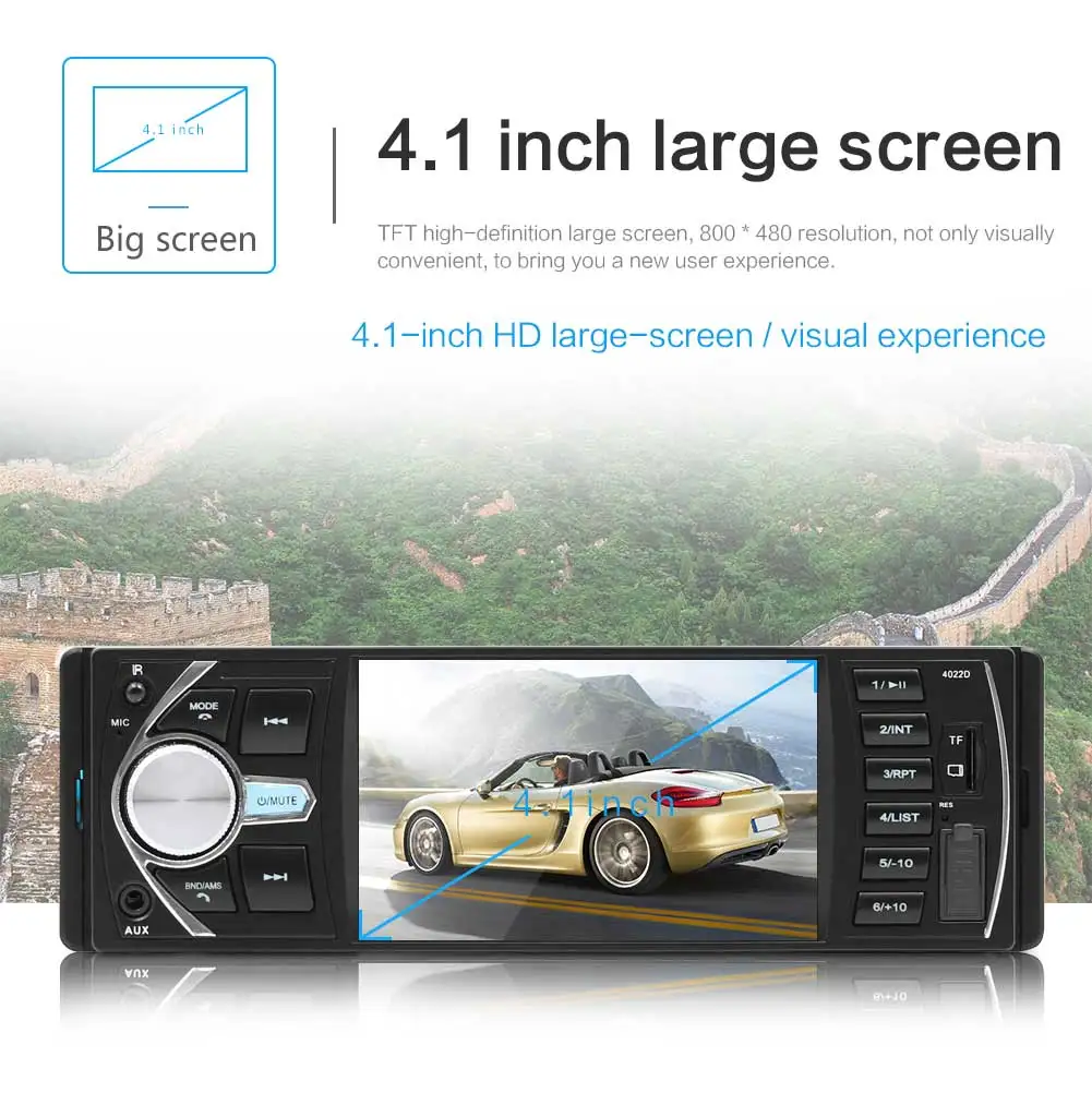 TOSPRA 4022D Car Stereo MP5 Player Bluetooth USB TF Card AUX Radio In Dash Receiver Supporting Reversing Image and Video Output
TOSPRA 4022D Car Stereo MP5 Player Bluetooth USB TF Card AUX Radio In Dash Receiver Supporting Reversing Image and Video Output