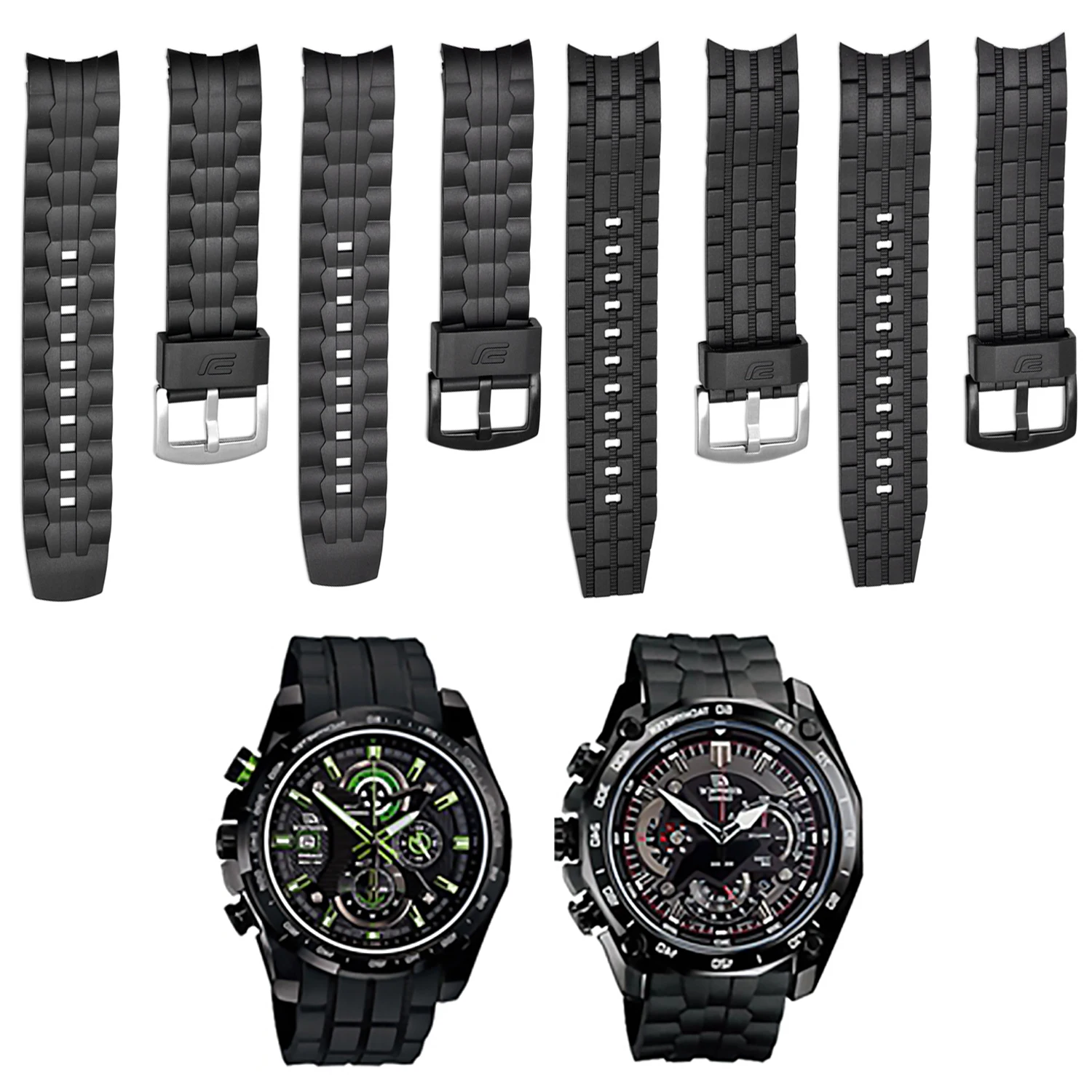 Регулируемый ремешок для часов Gosear Воздухопроницаемый сменный Casio Edifice