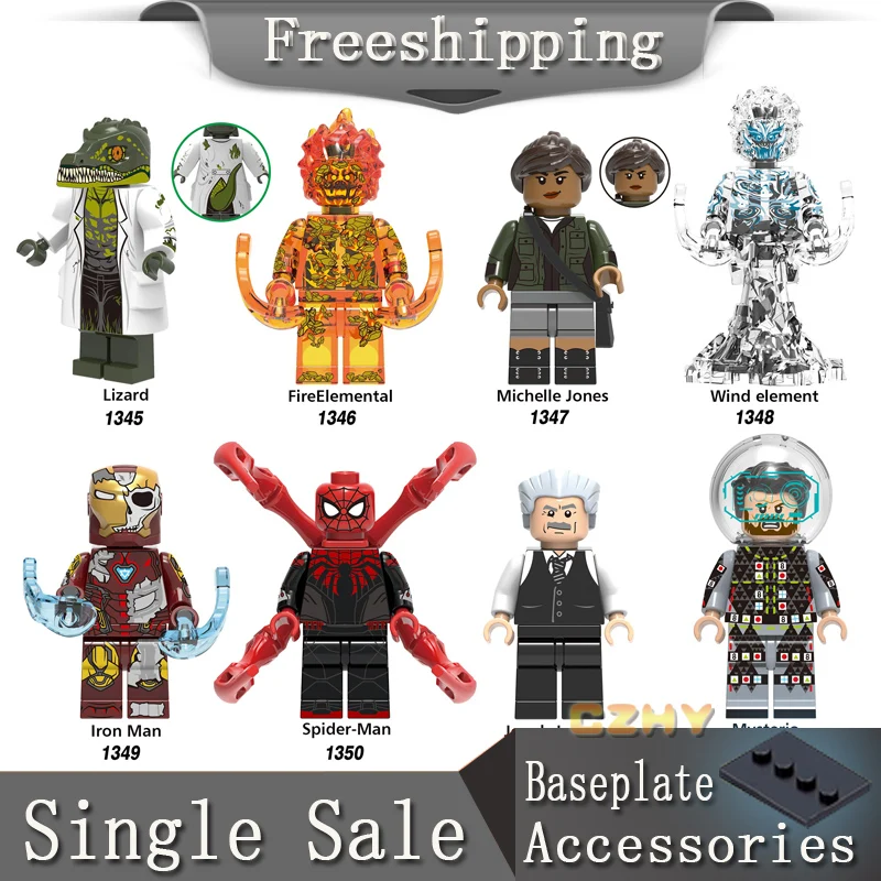 Spider-Man 2 Far From Home Lizard FireElemental Wind element Mysterio Iron Man Building Blocks Toys For Children Boys Gift X0268
Spider-Man 2 Far From Home Lizard FireElemental Wind element Mysterio Iron Man Building Blocks Toys For Children Boys Gift X0268