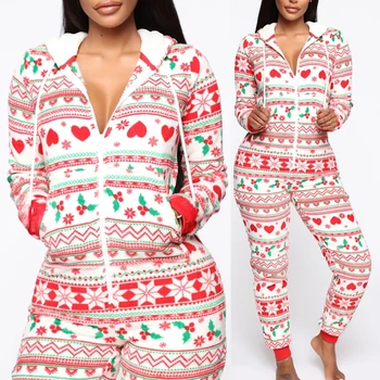 Christmas Set Women Rompers Pajamas Set female Sleepwear Print Hoodie Suit Female Clothes 2020 New Winter Sleeping Outfit Suit
Christmas Set Women Rompers Pajamas Set female Sleepwear Print Hoodie Suit Female Clothes 2020 New Winter Sleeping Outfit Suit
