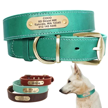 Custom Leather Dog Collar for Small Medium Large Dogs Pitbull Personalized Fashion Genuine Leather ID Collar with Name Plate
Custom Leather Dog Collar for Small Medium Large Dogs Pitbull Personalized Fashion Genuine Leather ID Collar with Name Plate