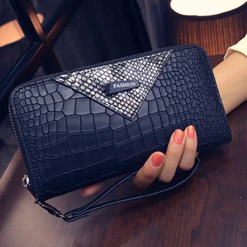 High Quality PU Fashion Crocodile Pattern Long Purse Zipper Card Money Cash Wallet Clutch Bag for Choice 
High Quality PU Fashion Crocodile Pattern Long Purse Zipper Card Money Cash Wallet Clutch Bag for Choice