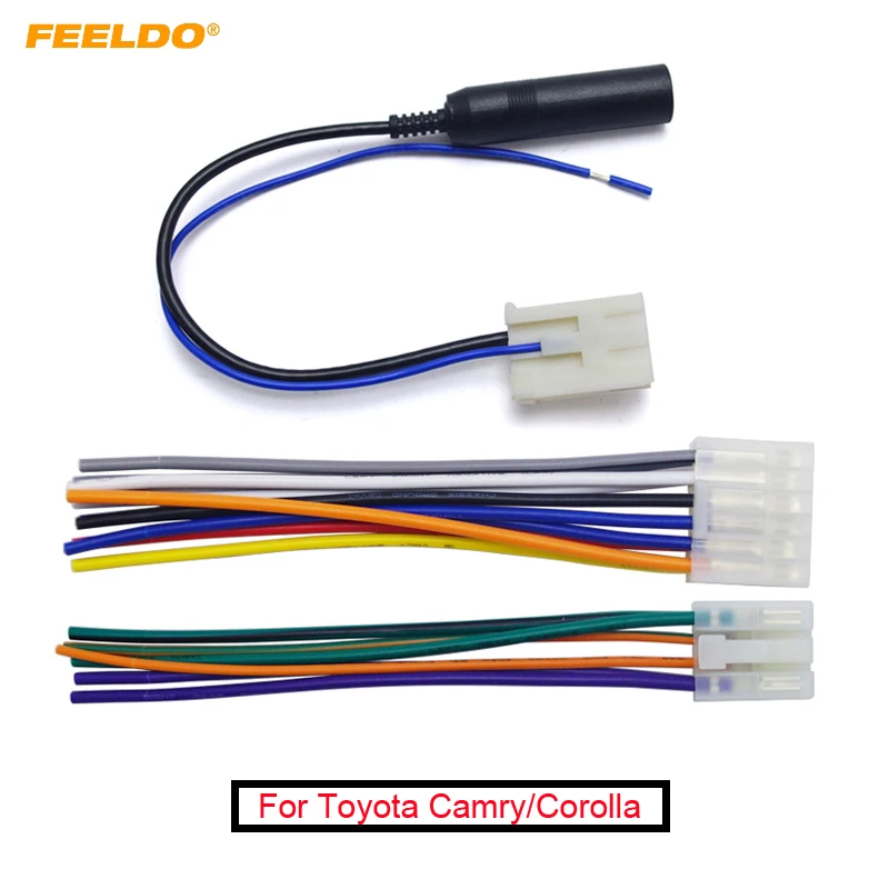 

FEELDO 1Set Car Audio Stereo Wiring Harness Plug With Antenna Adapter For Toyota/Scion Factory OEM Radio CD/DVD Stereo #3184
