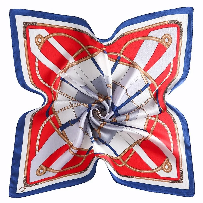 53cm Korean Woman Chain Pattern Upscale Imitated Silk Small Kerchief Scarves Cute Style Ring Uniform Accesories Festival Gift
53cm Korean Woman Chain Pattern Upscale Imitated Silk Small Kerchief Scarves Cute Style Ring Uniform Accesories Festival Gift