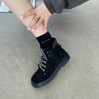 YMECHIC Soft Nubuck Leather Women Black Ankle Boots Motorcycle Botas Female Autumn Winter Shoes Ladies Punk 2020 Free Shipping
YMECHIC Soft Nubuck Leather Women Black Ankle Boots Motorcycle Botas Female Autumn Winter Shoes Ladies Punk 2020 Free Shipping