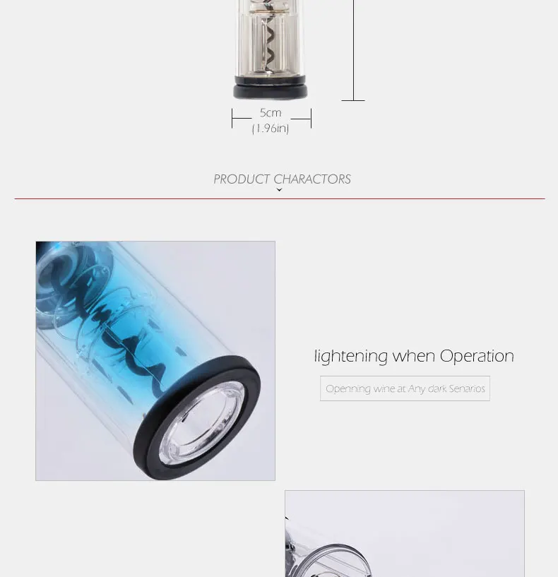 PTZER Electric Red Wine Opener With Foil Cutter Corkscrew Automatic Bottle Openers Set Kitchen Accessories Tools Gadgets LED