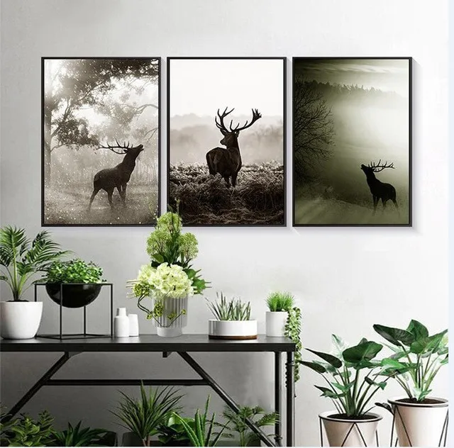 Modern Fashion Style Animal Deer Forest Landscape Painting Wall Art Nordic Style Poster Modern Home Canvas Printing Pictures
Modern Fashion Style Animal Deer Forest Landscape Painting Wall Art Nordic Style Poster Modern Home Canvas Printing Pictures