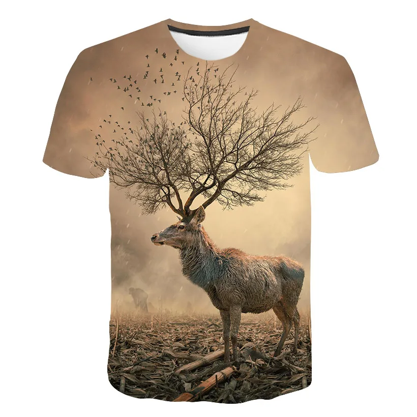 Cute moose men's T-shirt 2020 summer cartoon 3d-printed T-shirt women's stylish casual harajuku T-shirt round neck top
Cute moose men's T-shirt 2020 summer cartoon 3d-printed T-shirt women's stylish casual harajuku T-shirt round neck top