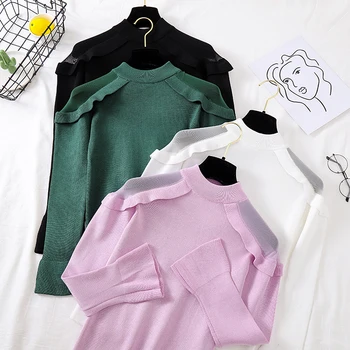 Heliar Women Mesh Shoulder O-neck Sweater For Women 2019 Autumn Winter French Style Casual Pullovers Slim Knitting Sweater Women
Heliar Women Mesh Shoulder O-neck Sweater For Women 2019 Autumn Winter French Style Casual Pullovers Slim Knitting Sweater Women