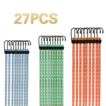 27pcs Three Colors Strong and Durable Metal Hook Fixing Rope, with Rubber Protective Layer Car Rope Fixing Rope
27pcs Three Colors Strong and Durable Metal Hook Fixing Rope, with Rubber Protective Layer Car Rope Fixing Rope