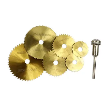 7 Pcs High Speed Steel Saw Blade Set Circular Saw Disc Set Golden Accessory Mini Drill Rotary Tool Wood Cutting Blade
7 Pcs High Speed Steel Saw Blade Set Circular Saw Disc Set Golden Accessory Mini Drill Rotary Tool Wood Cutting Blade