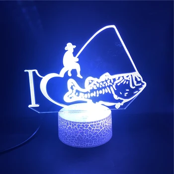3D Lamp Atmosphere Touch Sensor I Love Fishing The Alarm Clock Base Pretty Colorful Battery Powered Usb Led Night Light Lamp
3D Lamp Atmosphere Touch Sensor I Love Fishing The Alarm Clock Base Pretty Colorful Battery Powered Usb Led Night Light Lamp