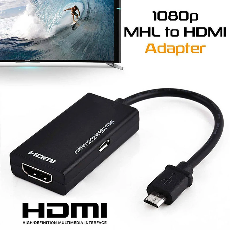 For Type C & Micro USB To HDMI Adapter Digital Video Audio Converter Cable HDMI Connector For Laptop Phone With MHL Port
For Type C & Micro USB To HDMI Adapter Digital Video Audio Converter Cable HDMI Connector For Laptop Phone With MHL Port