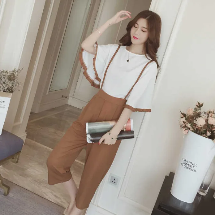 Wide Leg Pants Two Piece Suit Women New Summer Korean Version Pants Fashion Autumn Seven Point Flare Sleeve Women's 2 Piece Set
Wide Leg Pants Two Piece Suit Women New Summer Korean Version Pants Fashion Autumn Seven Point Flare Sleeve Women's 2 Piece Set
