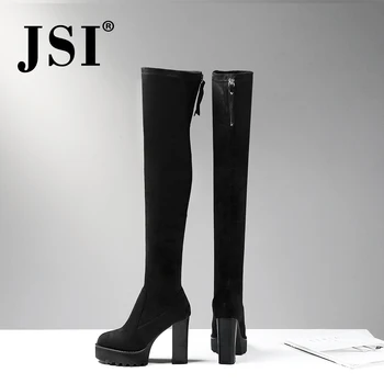 JSI New Stylish Square Heel Women Knee-High Boots Basic Round Toe Square Heel Shoes Handmade Super High Heel Ladies Boots JO256 
JSI New Stylish Square Heel Women Knee-High Boots Basic Round Toe Square Heel Shoes Handmade Super High Heel Ladies Boots JO256